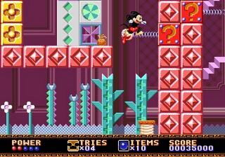 une photo d'Ã©cran de Castle of Illusion sur Sega Megadrive